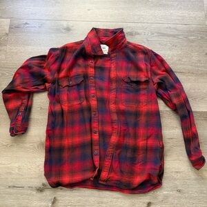 Levi's Red and Black Plaid Men's Shirt